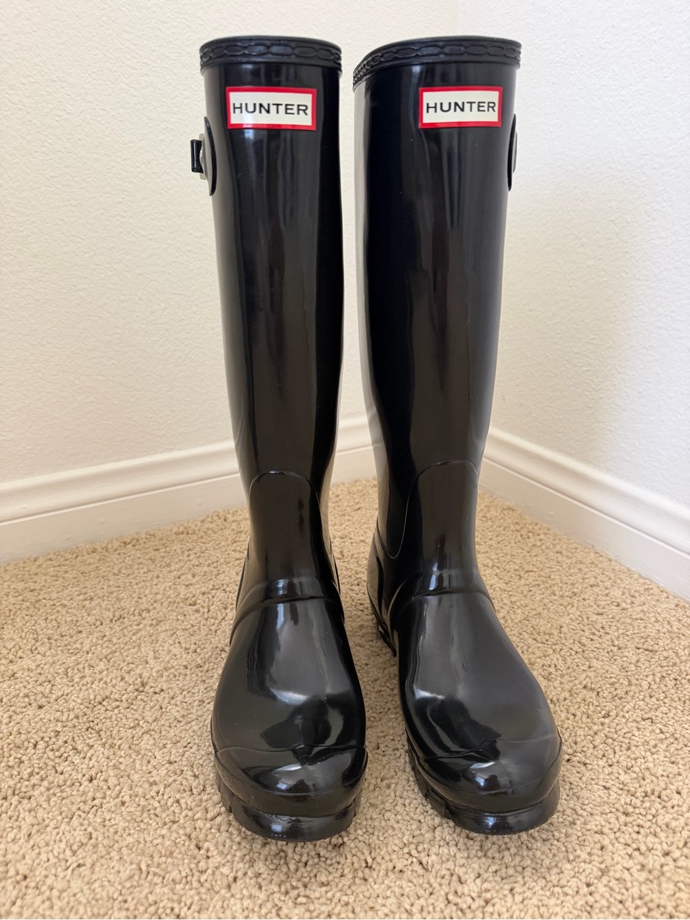 Hunter Tall Gloss Black Women's Rain Boots